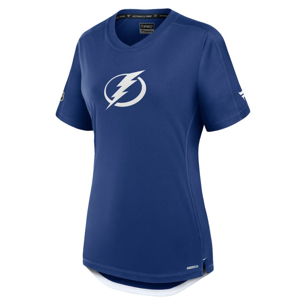 Tampa Bay Lightning Fanatics Women's Authentic Pro Rink Tech T-Shirt Blue