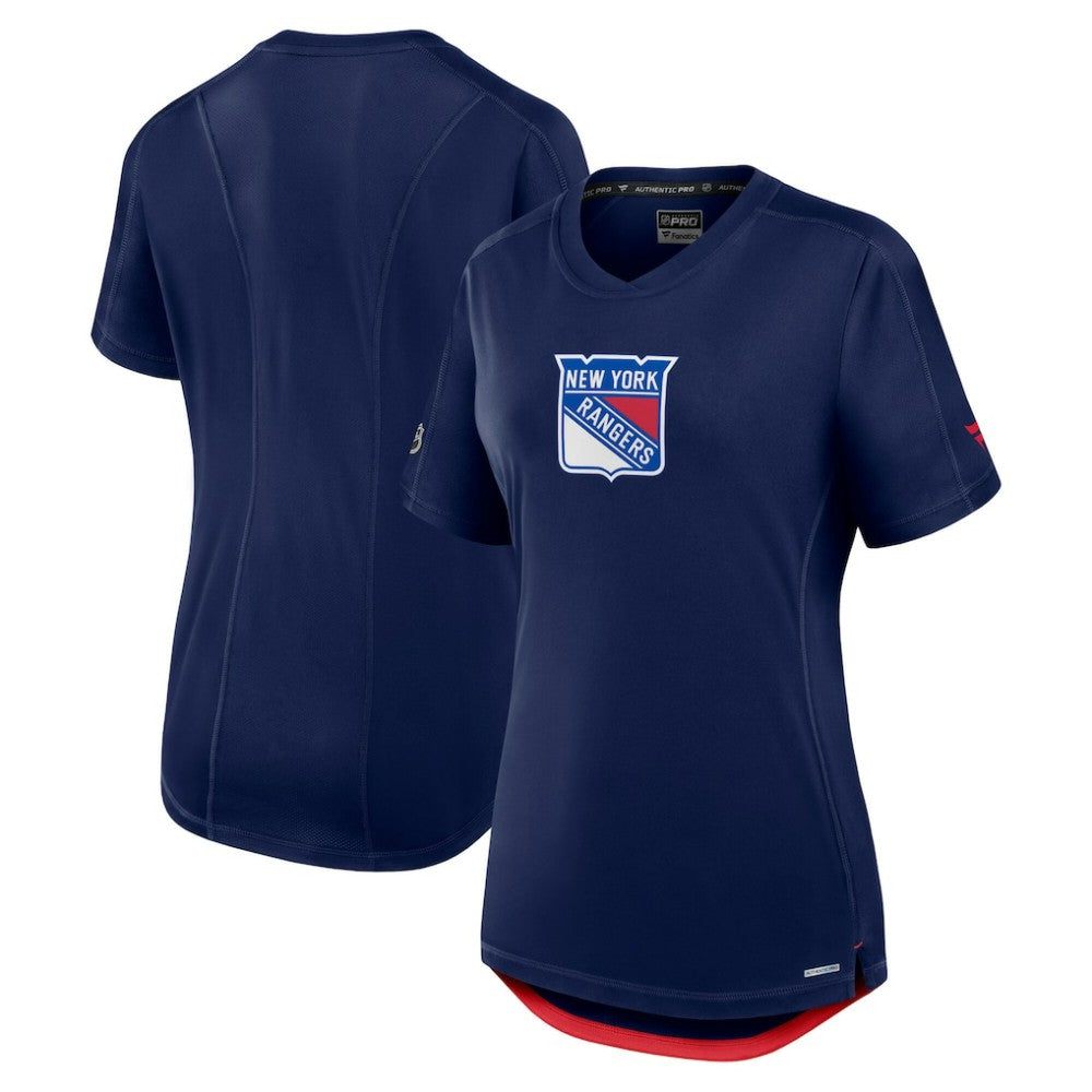 New York Rangers Fanatics Women's Authentic Pro Rink Tech T-Shirt Navy