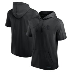 Chicago Blackhawks Fanatics Authentic Pro Road Lightweight Short Sleeve Pullover Hoodie Black