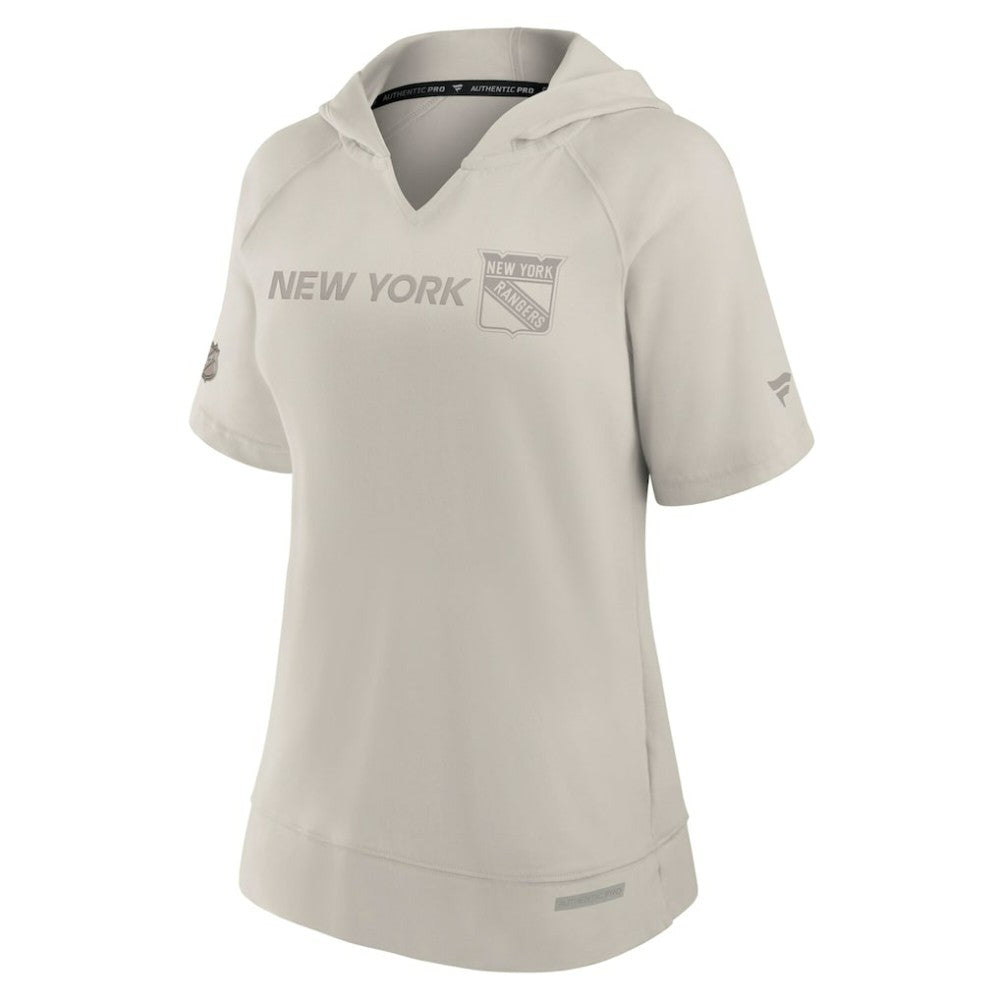 New York Rangers Fanatics Women's Authentic Pro Road Fashion Top Cream