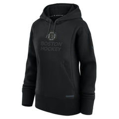 Boston Bruins Fanatics Women's Authentic Pro Road Pullover Hoodie Black