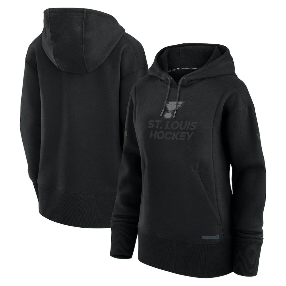 St. Louis Blues Fanatics Women's Authentic Pro Road Pullover Hoodie Black