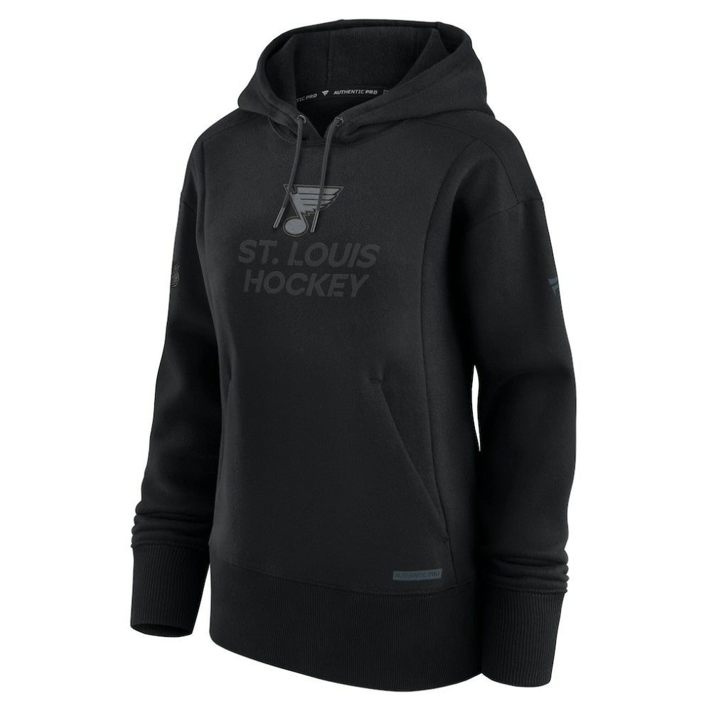 St. Louis Blues Fanatics Women's Authentic Pro Road Pullover Hoodie Black