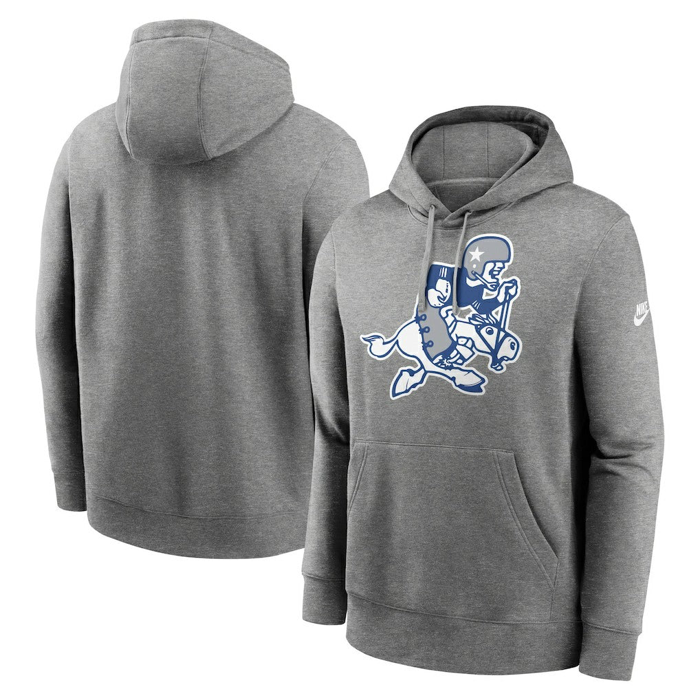Dallas Cowboys Rewind Retro Joe Club Pullover Hoodie - Heather Charcoal | Nike for sale