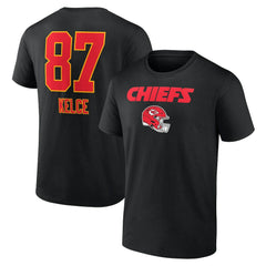 Travis Kelce Kansas City Chiefs Team Wordmark Player Name & Number T-Shirt - Black sale