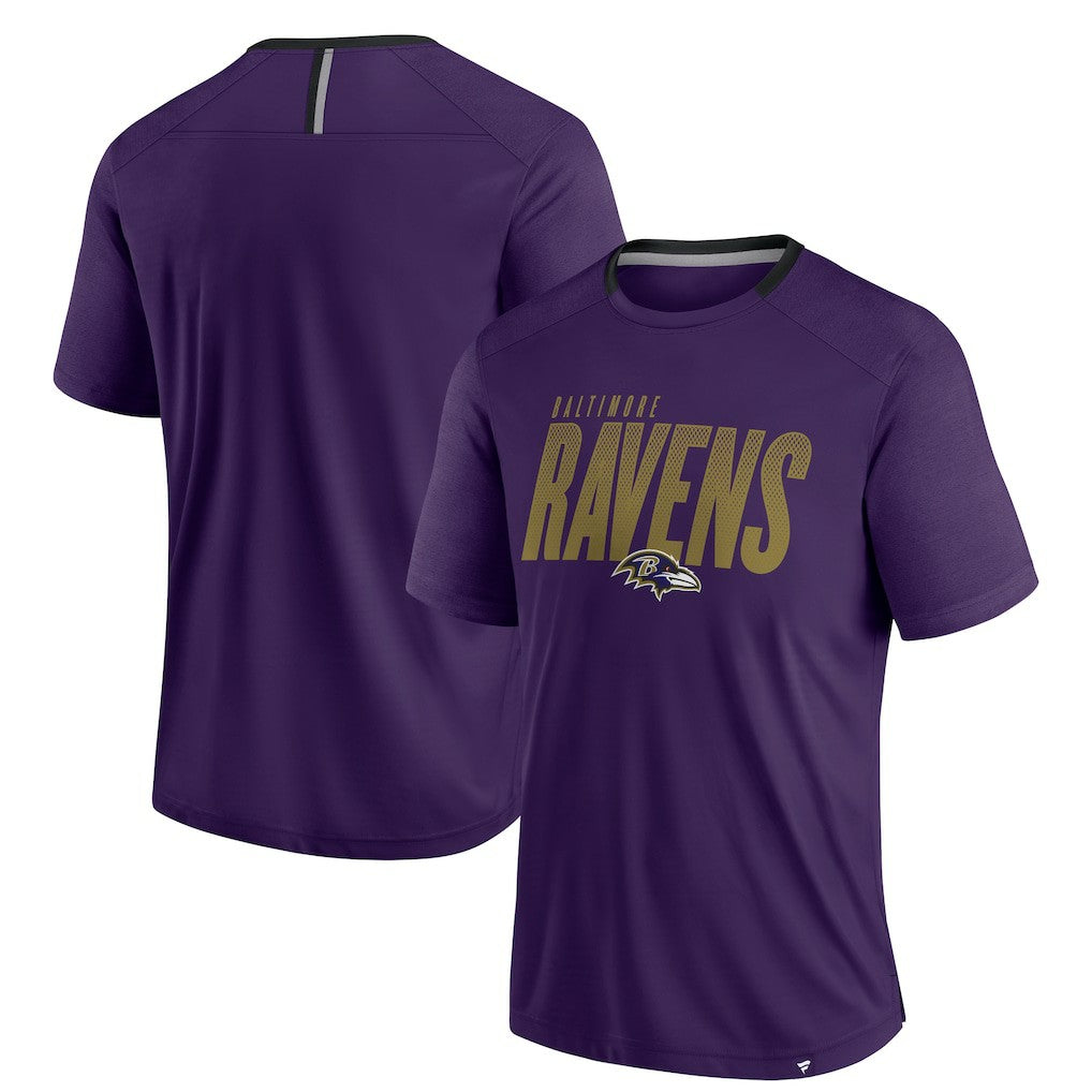 Baltimore Ravens Defender Fade Slant T-Shirt - Purple cheap