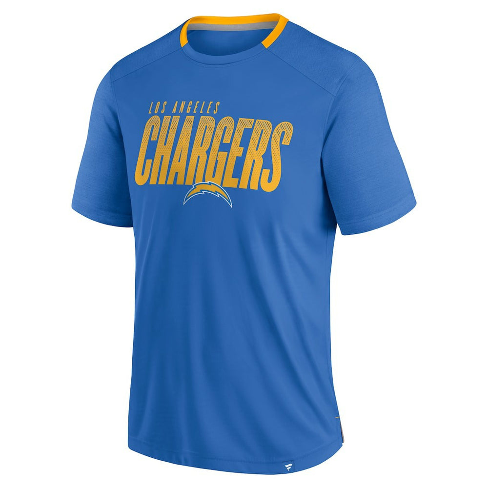 Los Angeles Chargers Defender Fade Slant T-Shirt - Powder Blue cheap