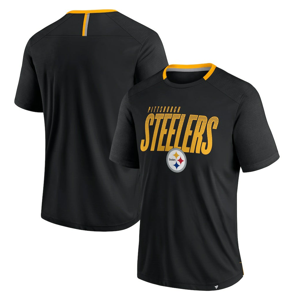 Pittsburgh Steelers Defender Fade Slant T-Shirt - Black for sale