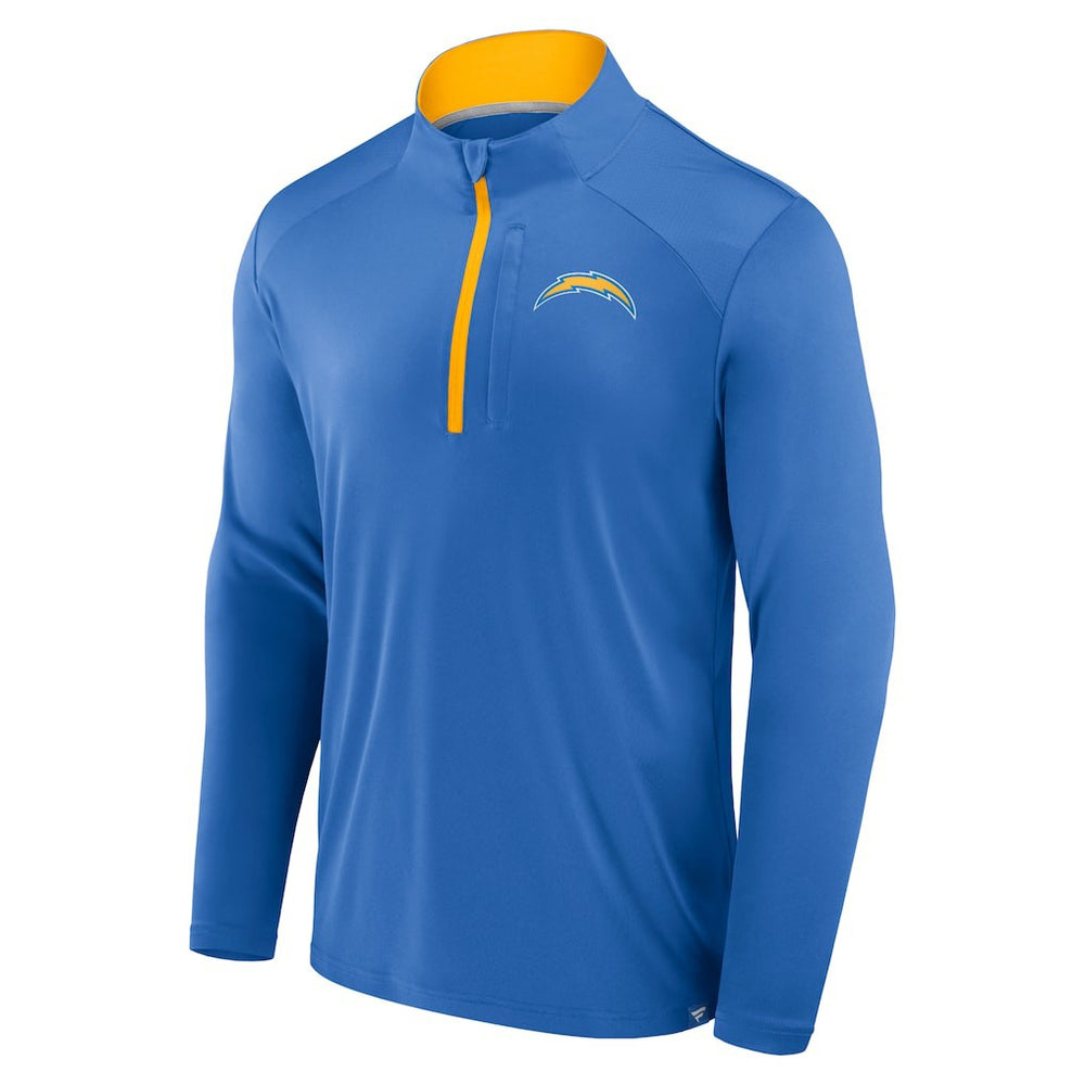 Los Angeles Chargers Defender Long Sleeve Quarter-Zip Jacket - Powder Blue on sale