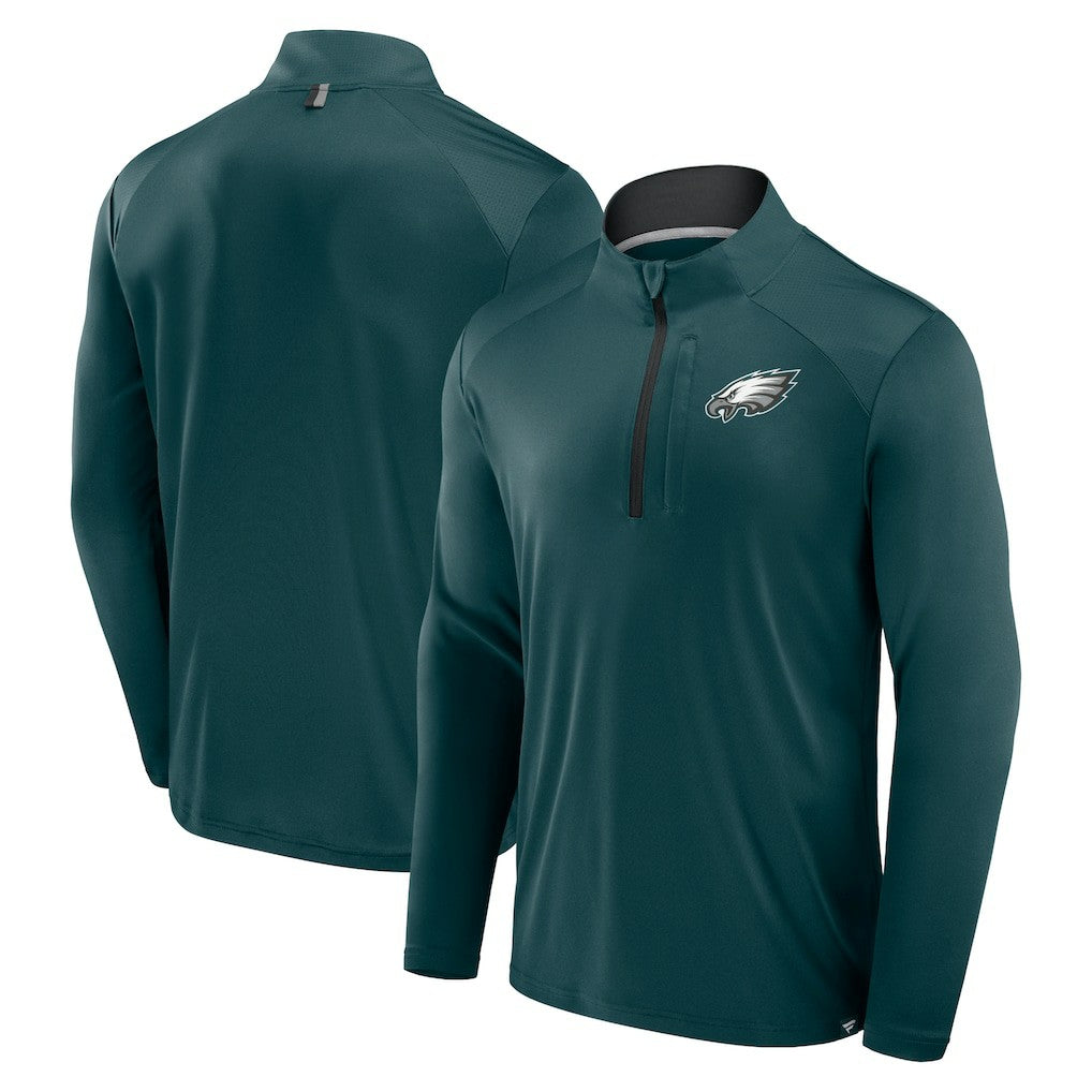 Philadelphia Eagles Defender Long Sleeve Quarter-Zip Jacket - Midnight Green sale