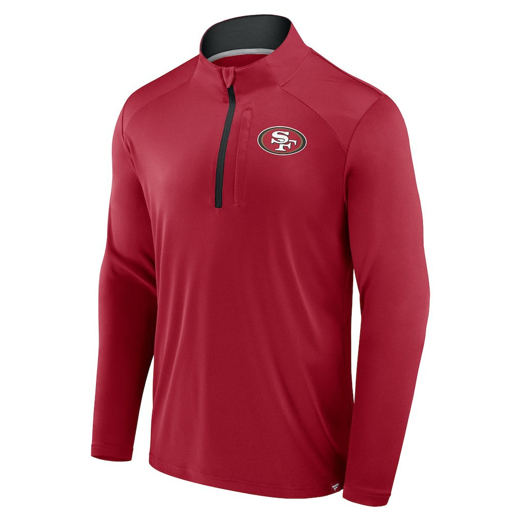 San Francisco 49ers Defender Long Sleeve Quarter-Zip Jacket - Scarlet cheap