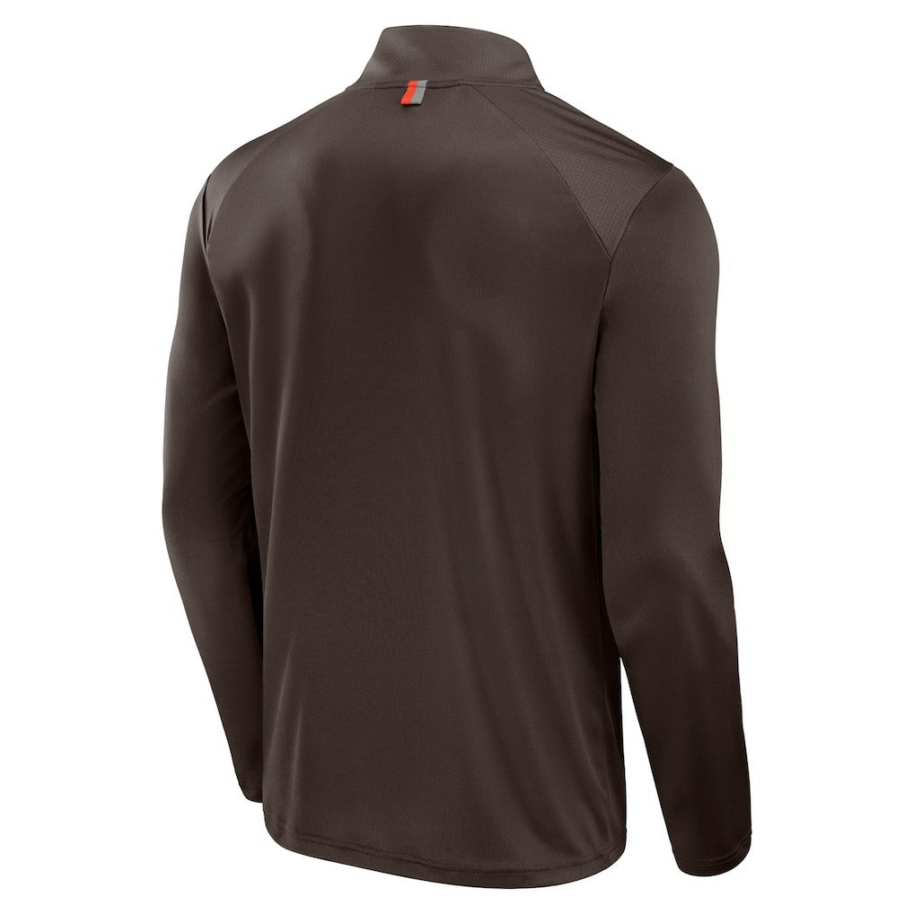 Cleveland Browns Defender Long Sleeve Quarter-Zip Jacket - Brown outlet