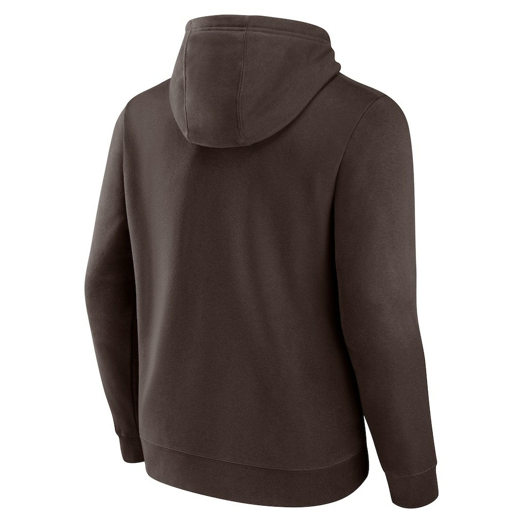 Cleveland Browns Geometric Chrome Pullover Hoodie - Brown on sale