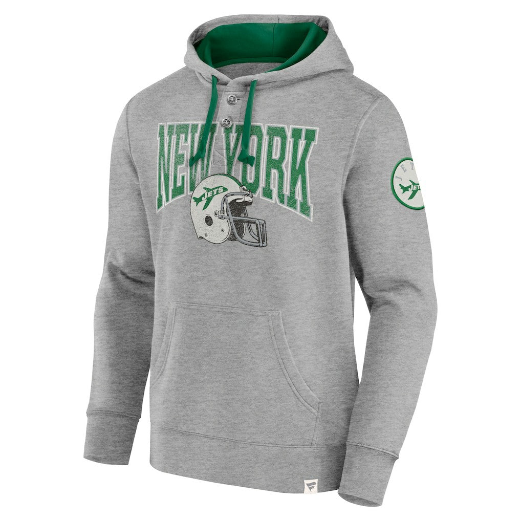 New York Jets Label Maker Pullover Hoodie - Heather Gray outlet