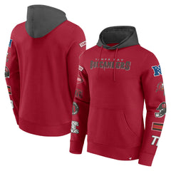 Tampa Bay Buccaneers Patched Out Pullover Hoodie - Red/Pewter outlet