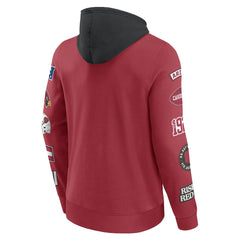 Arizona Cardinals Patched Out Pullover Hoodie - Cardinal/Black online