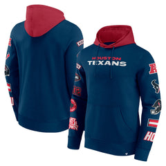 Houston Texans Patched Out Pullover Hoodie - Navy/Cardinal discount