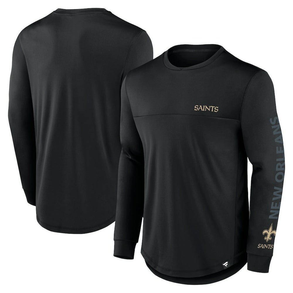 New Orleans Saints Blackout Long Sleeve T-Shirt - Black online