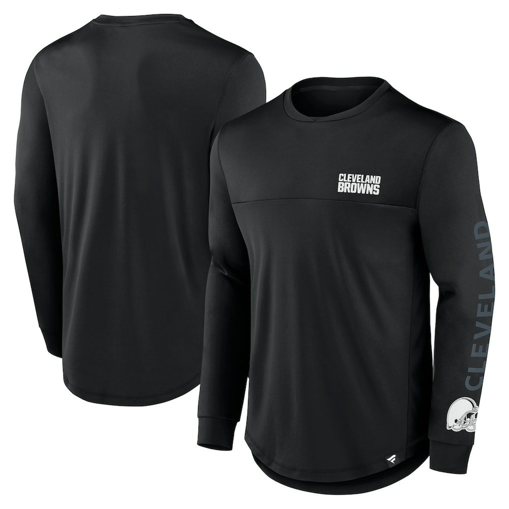 Cleveland Browns Blackout Long Sleeve T-Shirt - Black sale