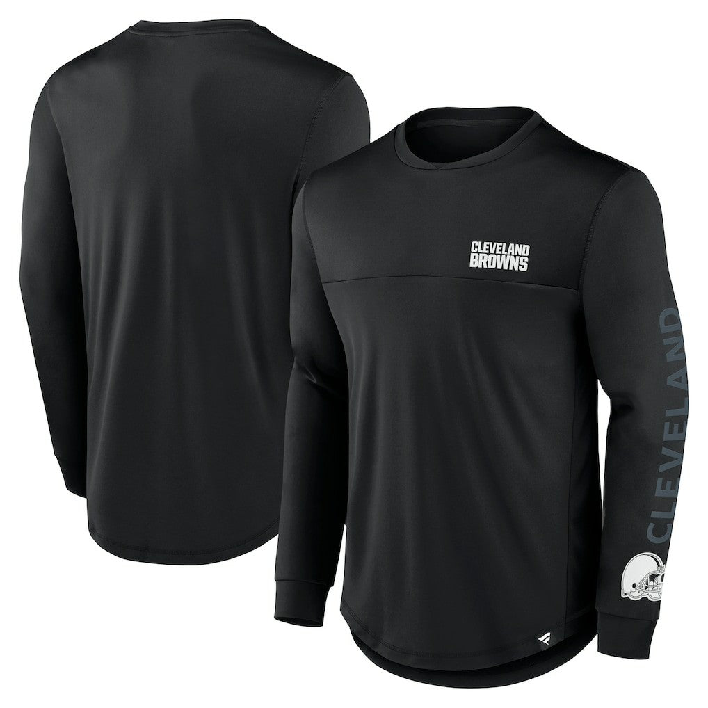 Cleveland Browns Blackout Long Sleeve T-Shirt - Black sale
