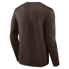 Cleveland Browns Stat Sheet Long Sleeve T-Shirt - Brown discount