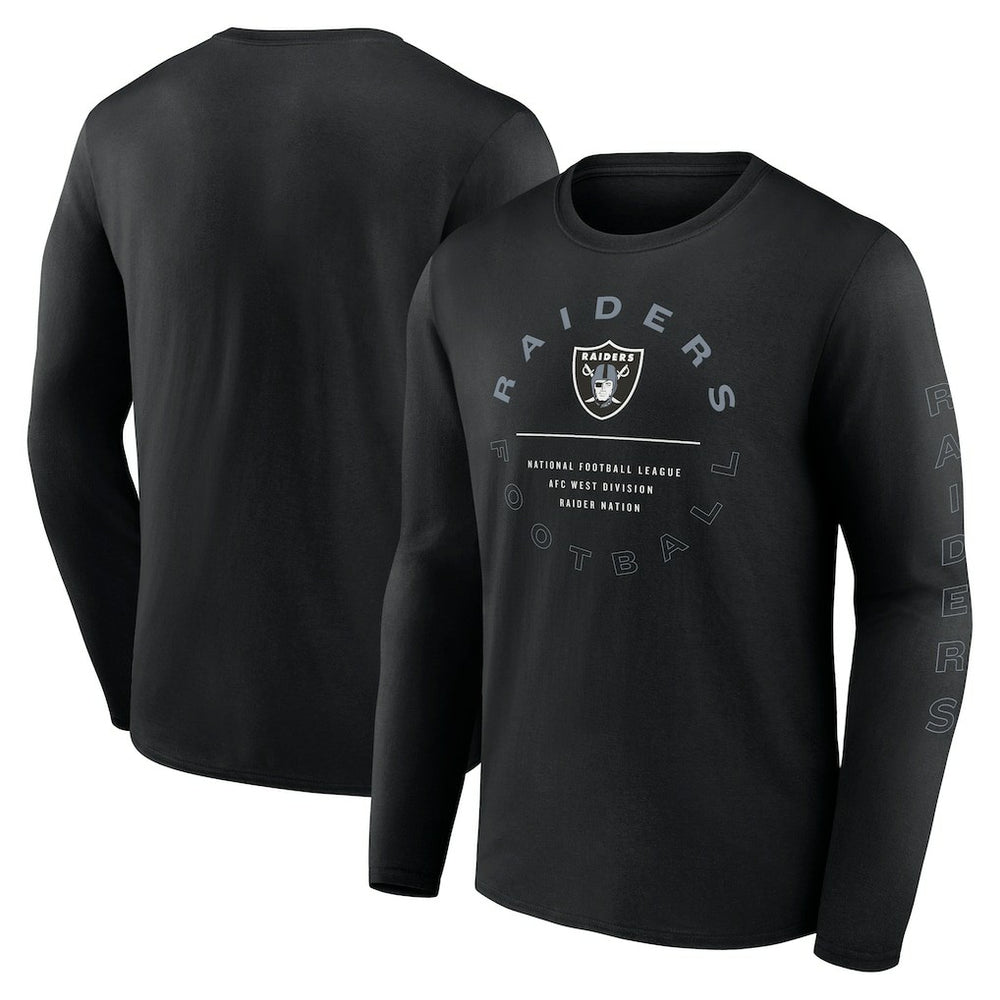 Las Vegas Raiders Stat Sheet Long Sleeve T-Shirt - Black cheap