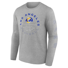 Los Angeles Rams Stat Sheet Long Sleeve T-Shirt - Heather Gray for sale