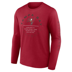 Tampa Bay Buccaneers Stat Sheet Long Sleeve T-Shirt - Red on sale