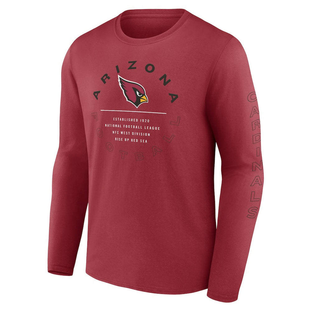 Arizona Cardinals Stat Sheet Long Sleeve T-Shirt - Cardinal sale