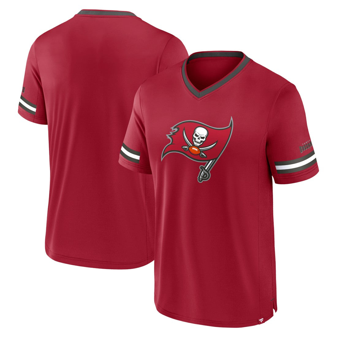 Tampa Bay Buccaneers Stripe Stacking T-Shirt - Red on sale
