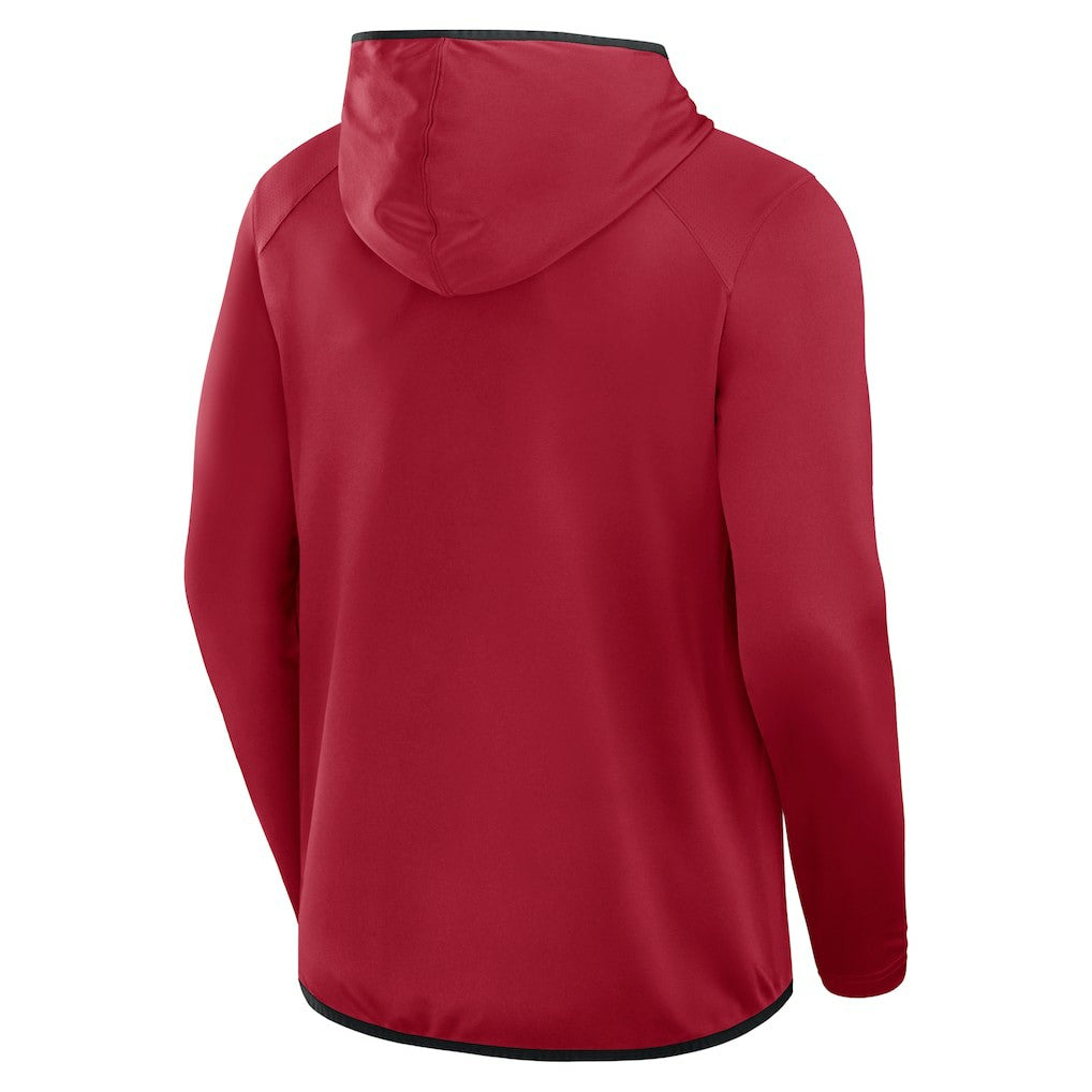 San Francisco 49ers Transitional Defender Hoodie Long Sleeve T-Shirt - Scarlet sale