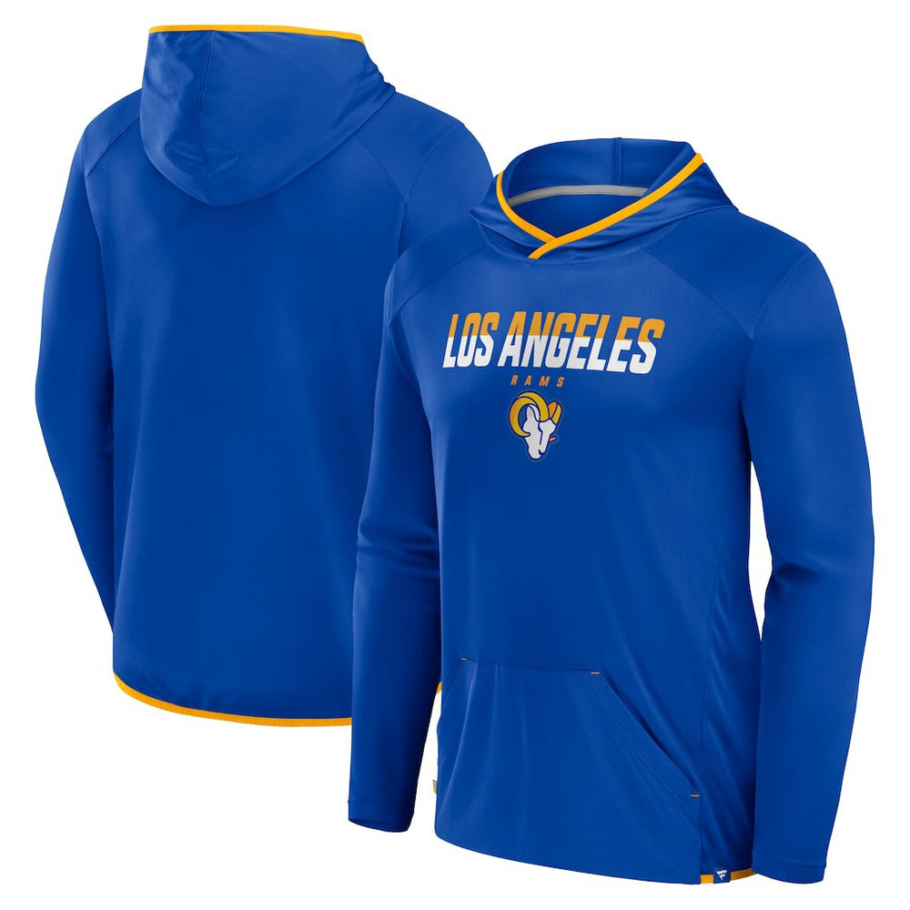 Los Angeles Rams Transitional Defender Hoodie Long Sleeve T-Shirt - Royal on sale