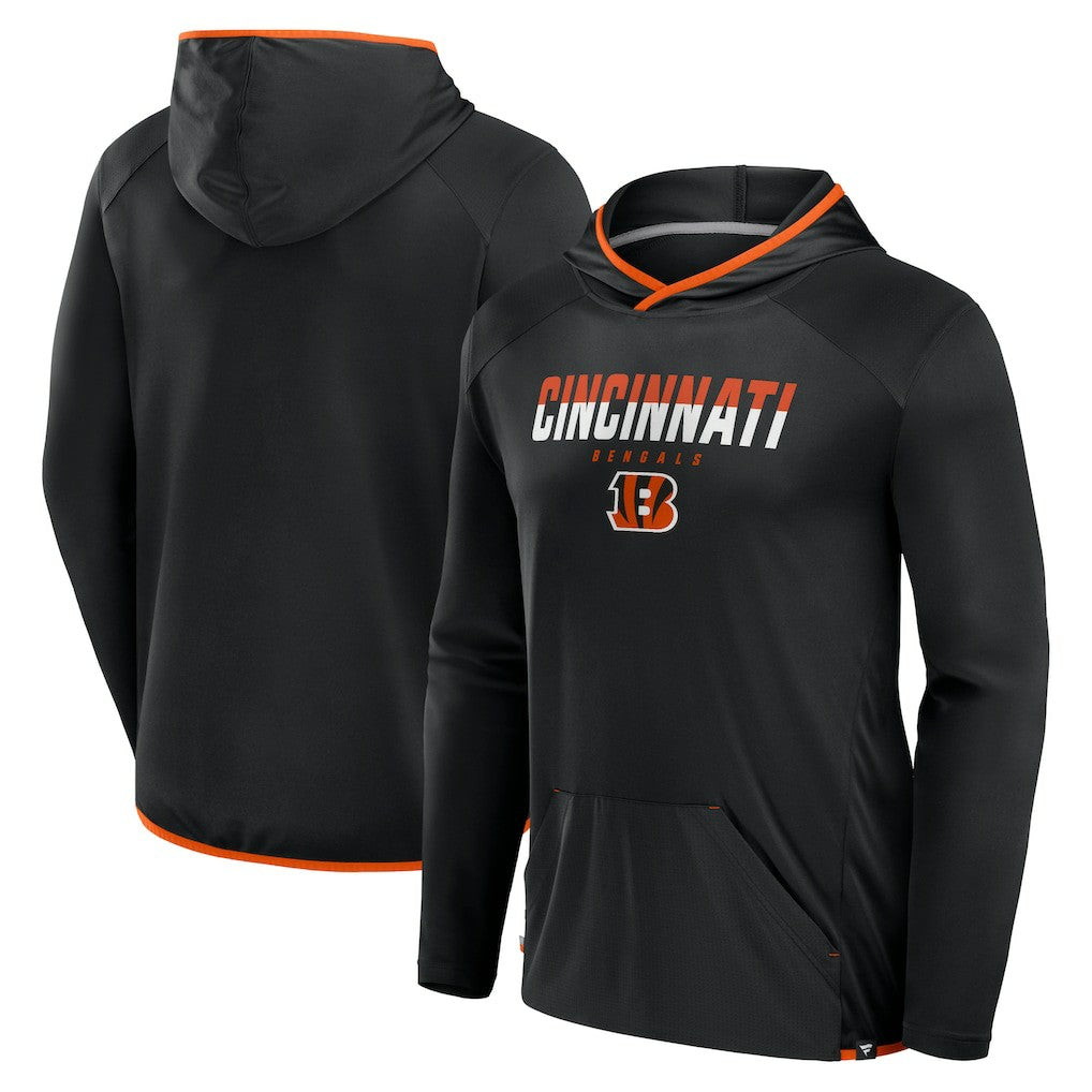 Cincinnati Bengals Transitional Defender Hoodie Long Sleeve T-Shirt - Black sale
