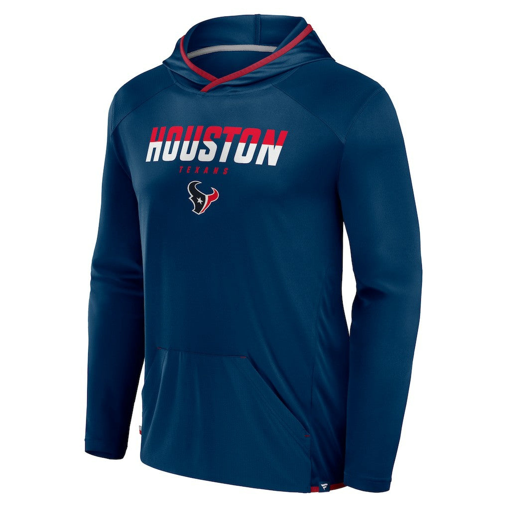Houston Texans Transitional Defender Hoodie Long Sleeve T-Shirt - Navy for sale
