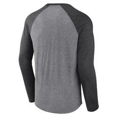 Carolina Panthers Tri-Blend Raglan Long Sleeve T-Shirt - Heather Gray/Charcoal sale