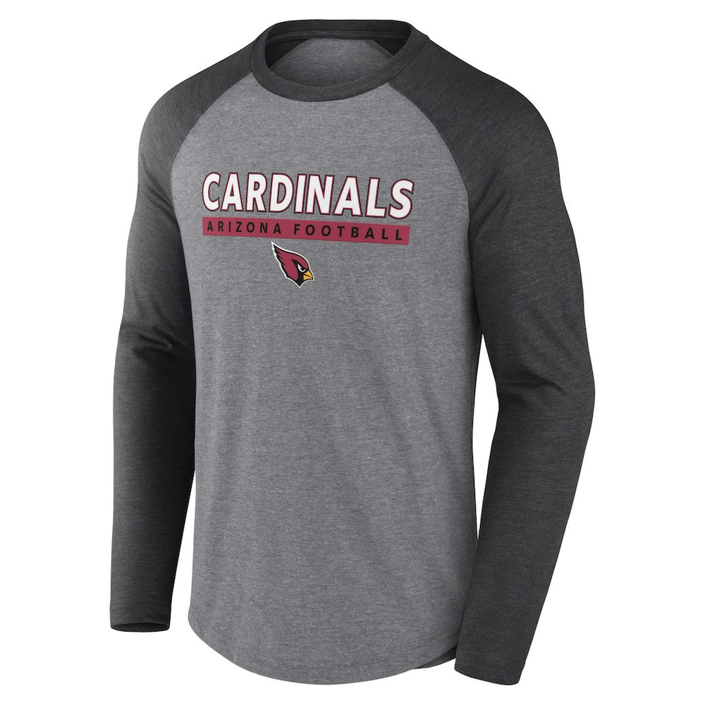 Arizona Cardinals Tri-Blend Raglan Long Sleeve T-Shirt - Heather Gray/Charcoal online