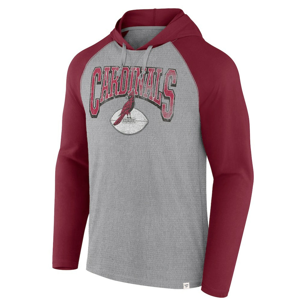 Arizona Cardinals Under Center Long Sleeve Hoodie T-Shirt - Gray/Cardinal for sale