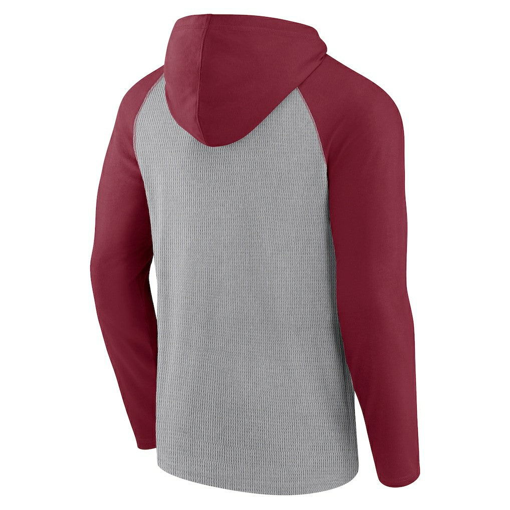 Arizona Cardinals Under Center Long Sleeve Hoodie T-Shirt - Gray/Cardinal for sale