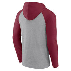 Washington Commanders Under Center Long Sleeve Hoodie T-Shirt - Gray/Burgundy on sale