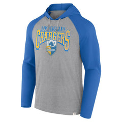 Los Angeles Chargers Under Center Long Sleeve Hoodie T-Shirt - Gray/Powder Blue sale