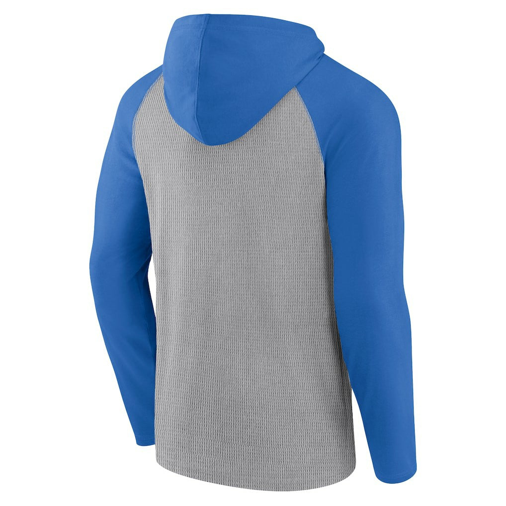 Los Angeles Chargers Under Center Long Sleeve Hoodie T-Shirt - Gray/Powder Blue sale