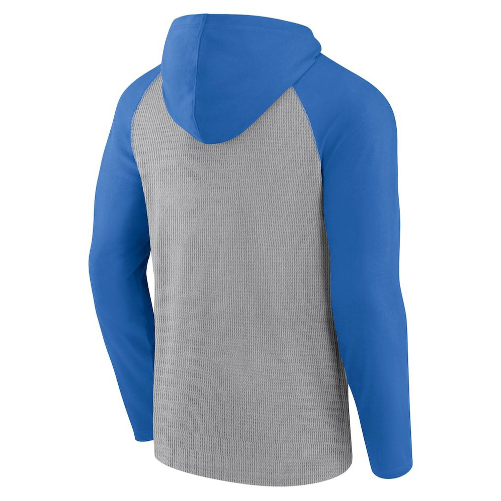 Los Angeles Chargers Under Center Long Sleeve Hoodie T-Shirt - Gray/Powder Blue sale