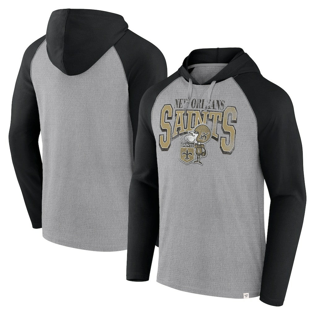 New Orleans Saints Under Center Long Sleeve Hoodie T-Shirt - Gray/Black online