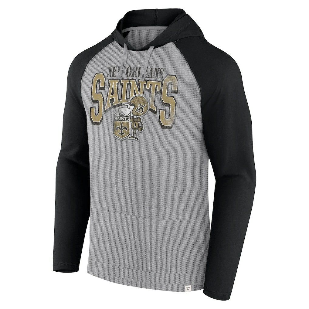 New Orleans Saints Under Center Long Sleeve Hoodie T-Shirt - Gray/Black online