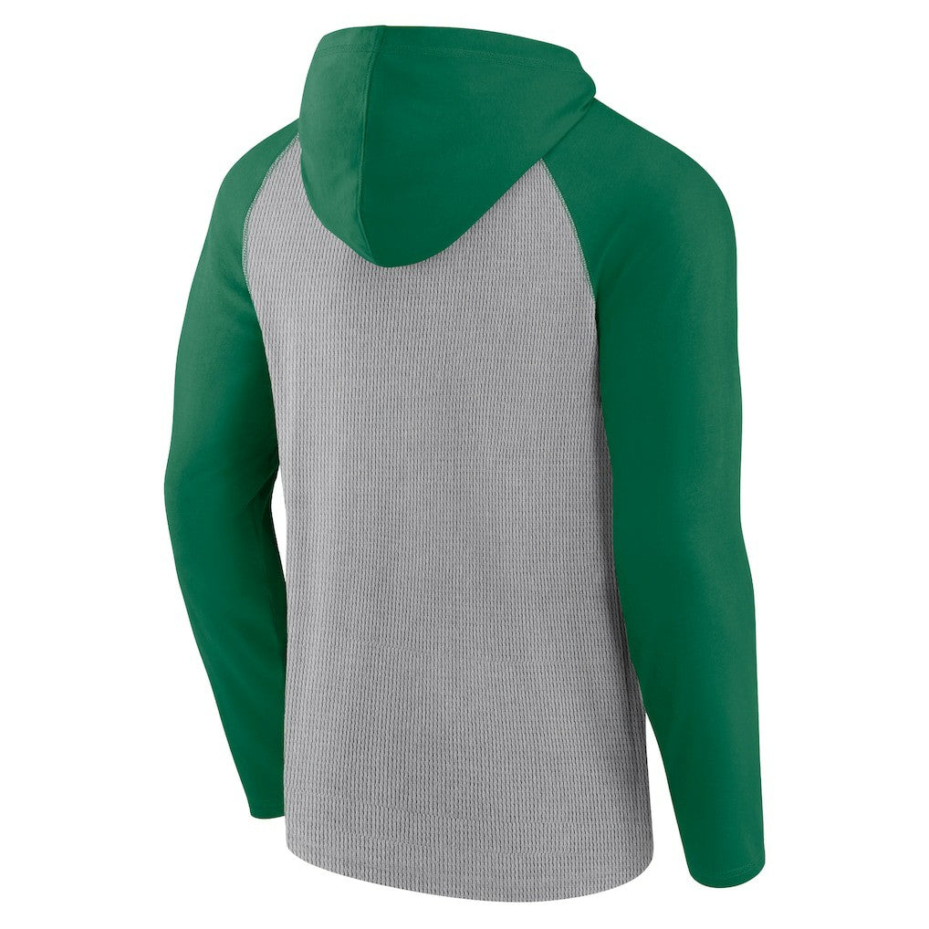 Philadelphia Eagles Under Center Long Sleeve Hoodie T-Shirt - Gray/Kelly Green outlet
