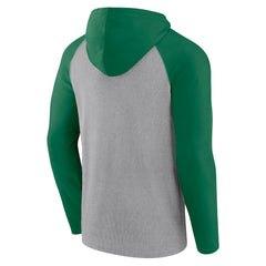 Philadelphia Eagles Under Center Long Sleeve Hoodie T-Shirt - Gray/Kelly Green outlet