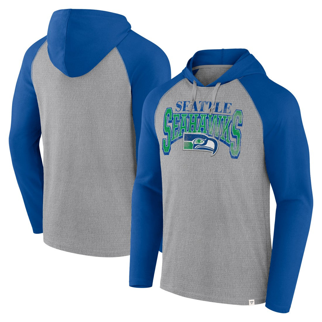 Seattle Seahawks Under Center Long Sleeve Hoodie T-Shirt - Gray/Royal cheap