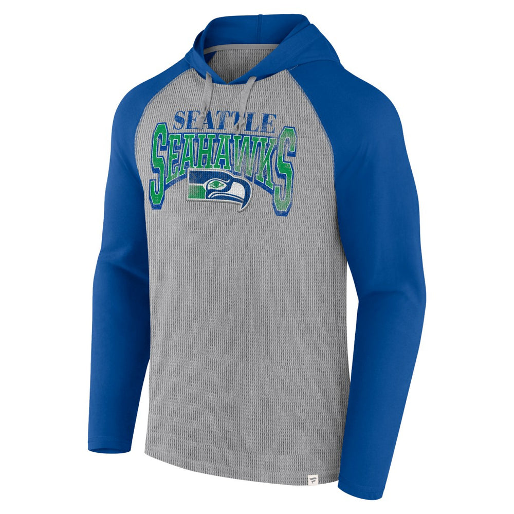 Seattle Seahawks Under Center Long Sleeve Hoodie T-Shirt - Gray/Royal cheap