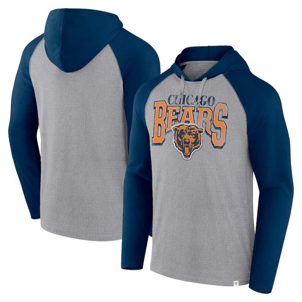 Chicago Bears Under Center Long Sleeve Hoodie T-Shirt - Gray/Navy online