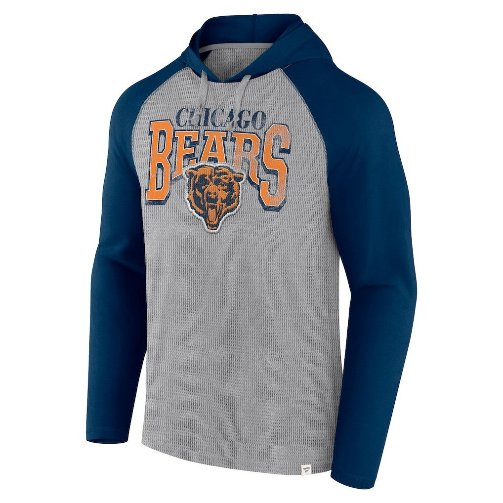 Chicago Bears Under Center Long Sleeve Hoodie T-Shirt - Gray/Navy online